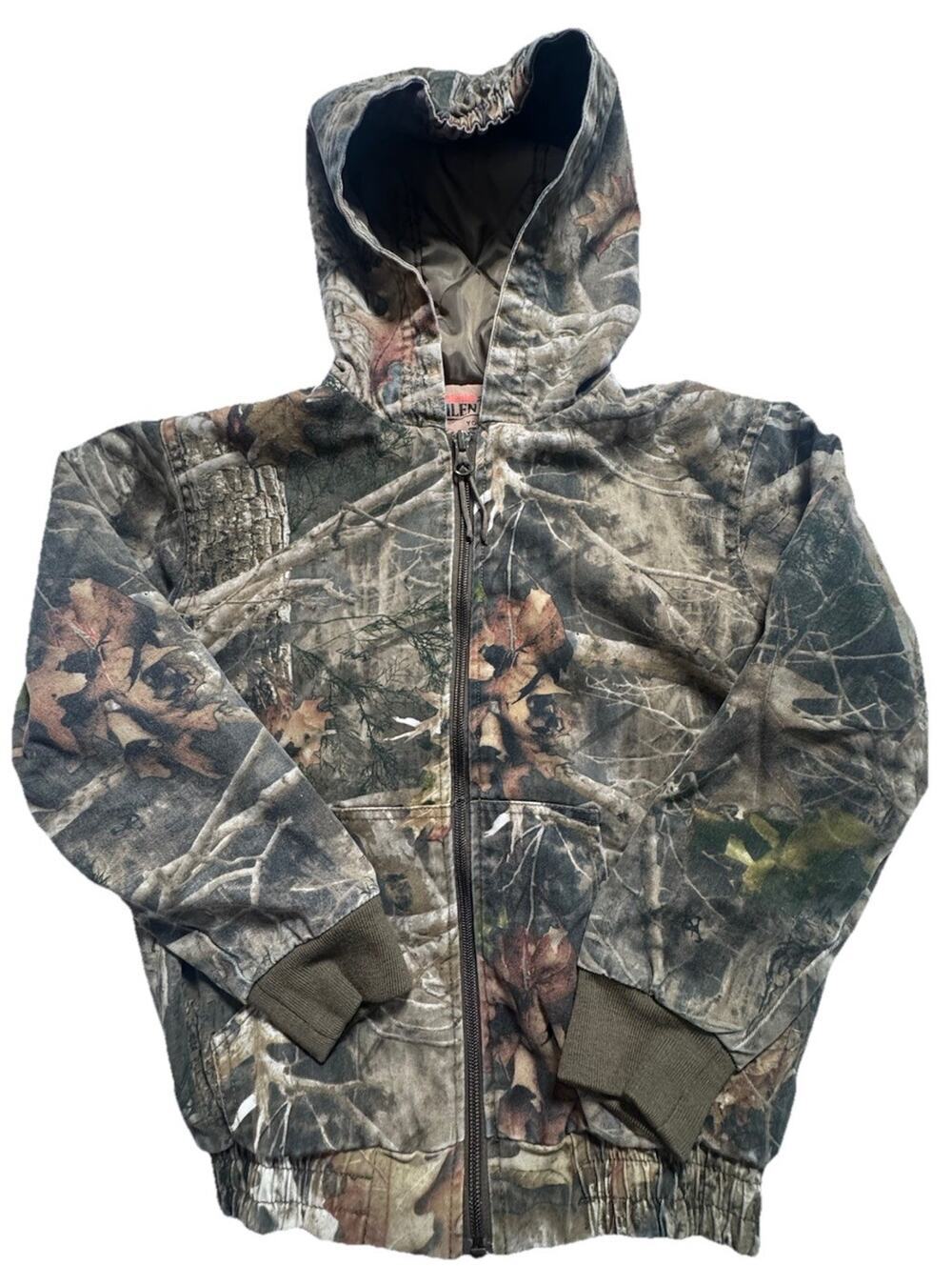 RedHead Silent Hide Youth M Camo Insulated Hunting Jacket Hooded Full Zip
